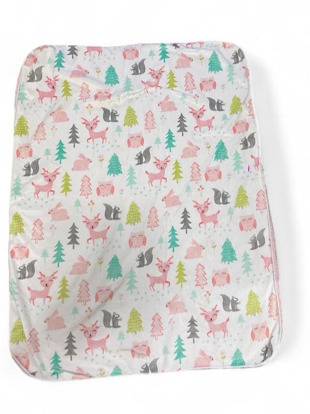 ✨White Multicolored Christmas tree and reindeer baby blanket✨